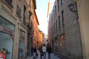 Bologna, quartiere ebraico, ingresso via dé Giudei oggi