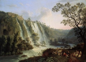 La villa di Mecenate a Tivoli in un dipinto del 1783