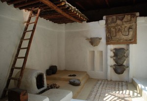 Catal Huyuk, interno abitazione, ricostruzione storica