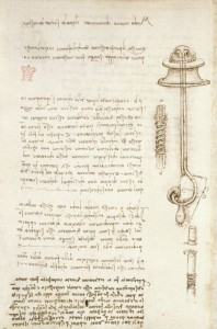 Codice Arundel di Leonardo da Vinci, una pagina