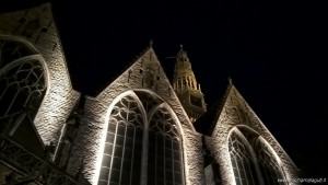 Amsterdam, Oude Kerk by night