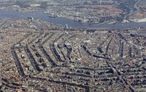 Amsterdam, foto aerea del centro storico