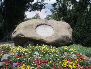 Costanza, pietra commemorativa nel luogo dove avvenne il rogo di Jan Hus