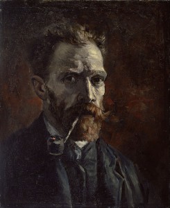 Vincent Van Gogh, autoritratto con pipa (1886), Museo Van Gogh Amsterdam