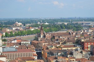 Verona, una panoramica dalla Torre dei Lamberti
