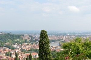 Verona, panoramica sulla città dal Santuario della Madonna di Lourdes