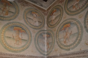 Bentivoglio, Castello, piano nobile, decorazioni stemma dei Bentivoglio