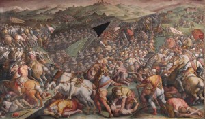 Battaglia di Marciano del Vasari, Salone dei Cinquecento, Palazzo Vecchio, Firenze
