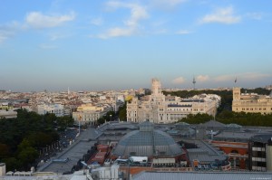 Palazzo Cibeles, panoramica dal terrazzo del Circulo de Bellas Artes