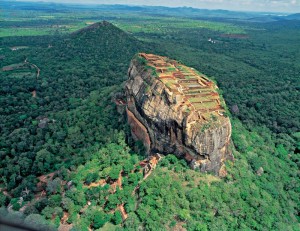 La Rocca del Leone di Sigiriya vista dall'alto