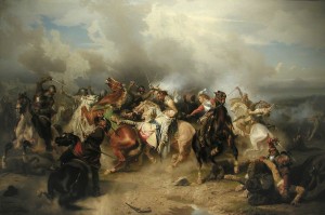 Battaglia di Lutzen, Guerra dei Trent'Anni, fase svedese, dipinto di Carl Wahlbom