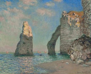 La scogliera di Etretat (1885) di Claude Monet