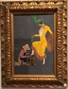 Il lustrascarpe, 1914 - 1915 ca, tempera su carta intelata, Aroldo Bonzagni