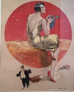 Ragazza con grappolo d'uva, 1919, tempera su carta di Lutz Ehrenberger, MAGI '900