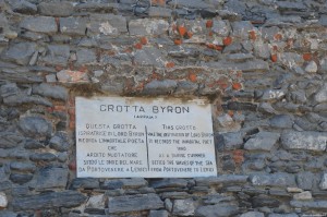 Portovenere, targa Grotta Byron