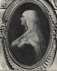 Caterina Sforza in un ritratto di Giorgio Vasari, Palazzo Vecchio, Firenze